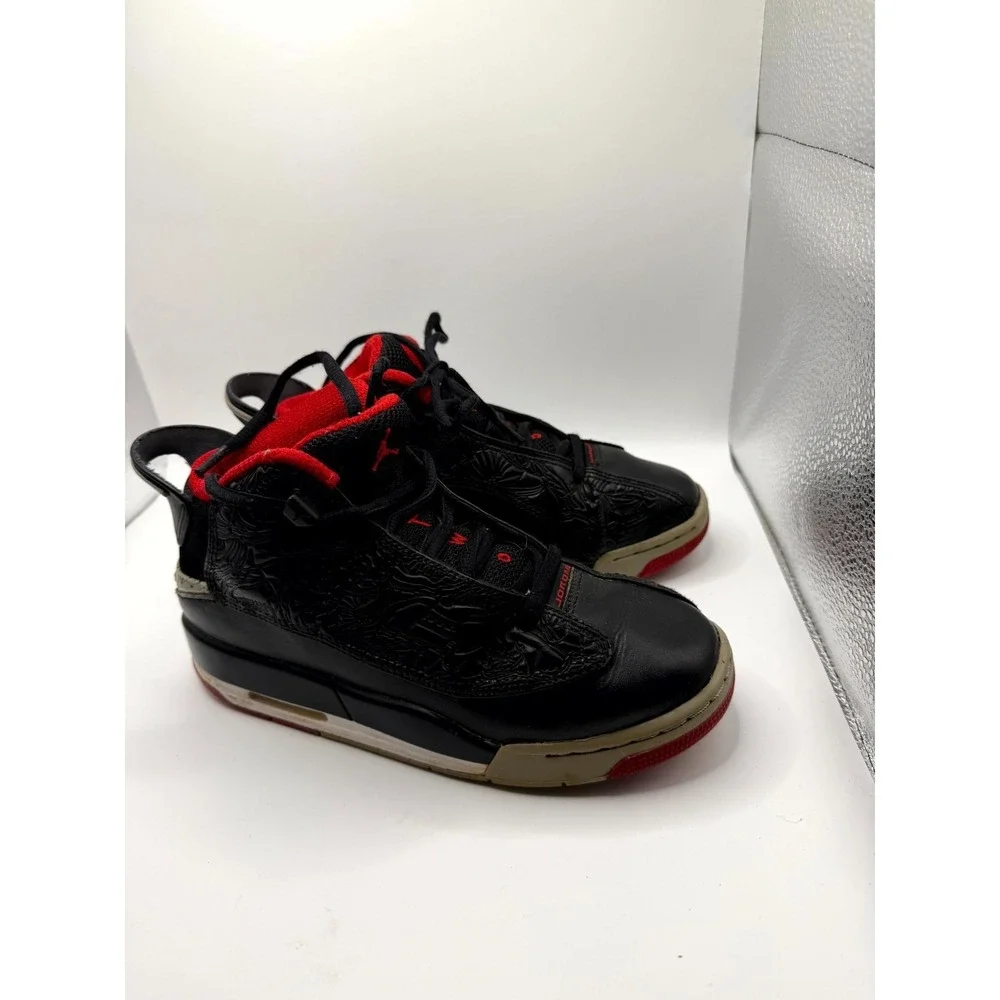 Air Jordan Dub Zero GS 311047-013 Boys 4 Sneaker Black Cement Leather Basketball